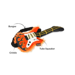 90s Classics Dog Toy - Rock'n Rollover Electric Guitar