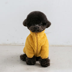 Fluffy Fleece Jacket Mustard