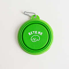 Foldable Silicon Pet Travel Bowl - Vivid