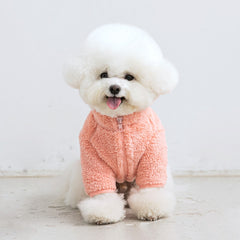 Fluffy Fleece Jacket Salmon Pink
