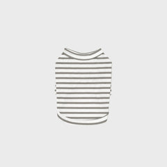 Striped Dog T-Shirt Gray