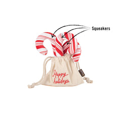 Holiday Classic Dog Toy - Cheerful Candy Canes