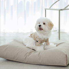Striped Dog T-Shirt Beige