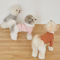 Crew Neck Dog Sweatshirt Gray