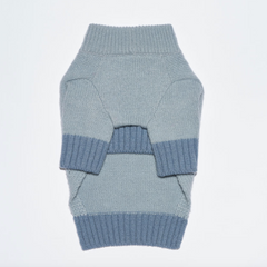 Tone on Tone Lambswool Dog Sweater Blue