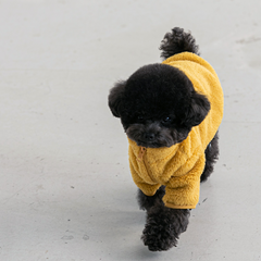 Fluffy Fleece Jacket Mustard