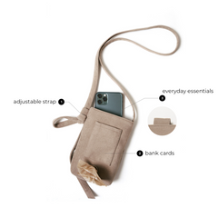 Cross Poop Bag Taupe