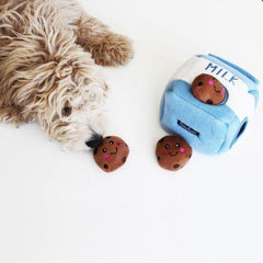 Zippy Burrow Dog Toy - Milk and Cookies