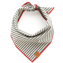 Charcoal Stripe Dog Bandana