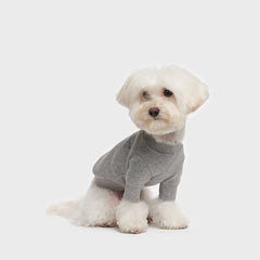 Crew Neck Dog Sweatshirt Gray