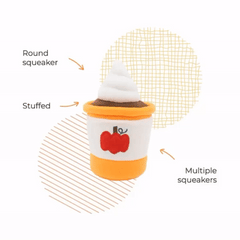 NomNomz® Dog Toy - Pumpkin Spice Latte